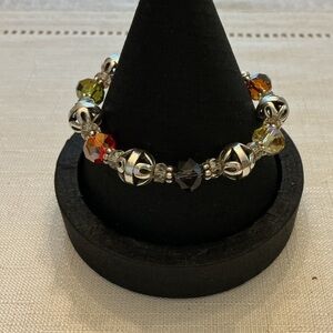 Brighton Multicolored Silver Tone Bead Bracelet